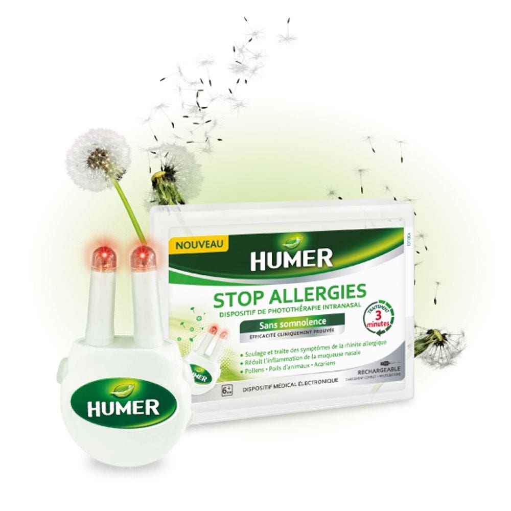Humer Stop alle allergie Dispositivo per fototerapia intranasale