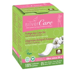 Silver Care Proteggi Slip in cotone biologico, confezionati singolarmente x24