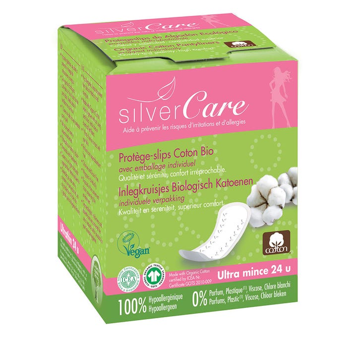 Proteggi Slip in cotone biologico, confezionati singolarmente x24 Silver Care