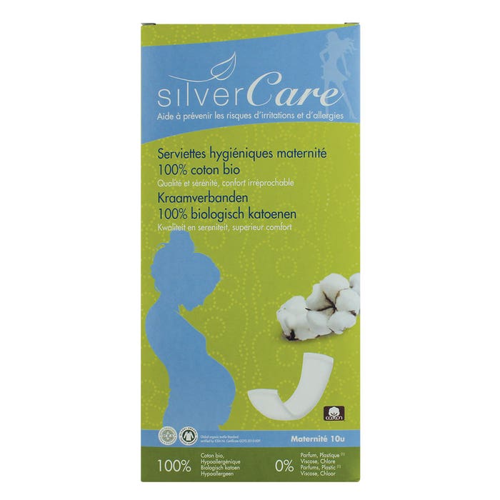 Prodotti per la Mamma in cotone biologico x10 Silver Care