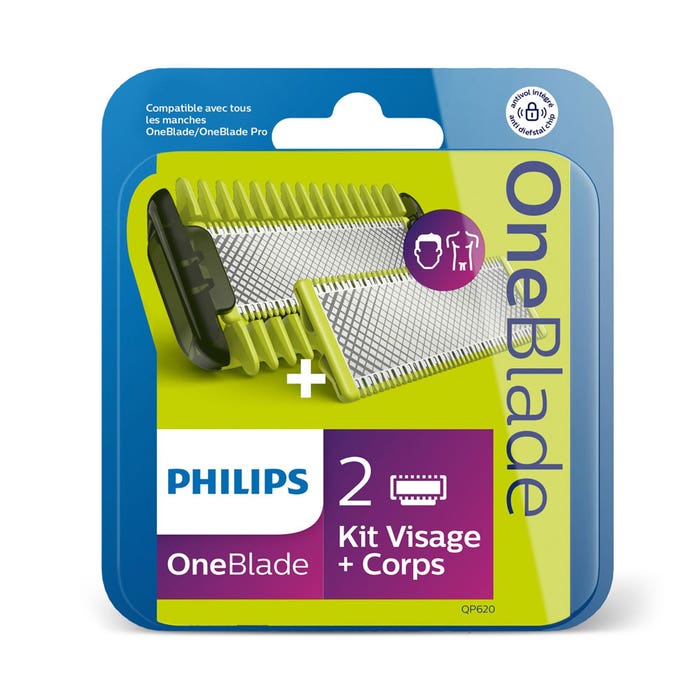 Philips Oneblade Lama di ricambio per viso e corpo Qp620/50 x2 - Easypara