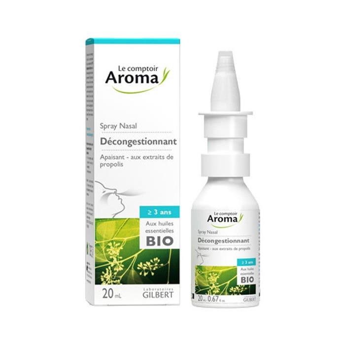 Spray nasale decongestionante 20ml Lenitivo grazie all'estratto di Propolis Le Comptoir Aroma