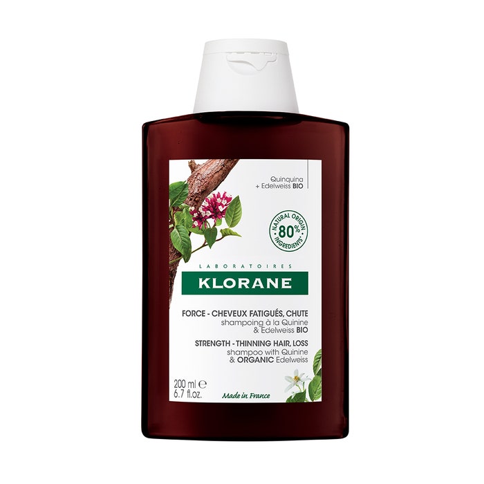 Shampoo alla China e Stella alpina Bio 200 ml Quinine Capelli stanchi Klorane