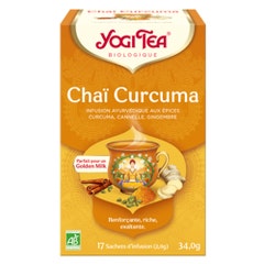 Yogi Tea Infuso di curcuma Chai biologico 17 Bustine