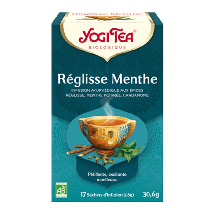 Infuso biologico Ayurveda Menta liquirizia 17 Bustine Yogi Tea