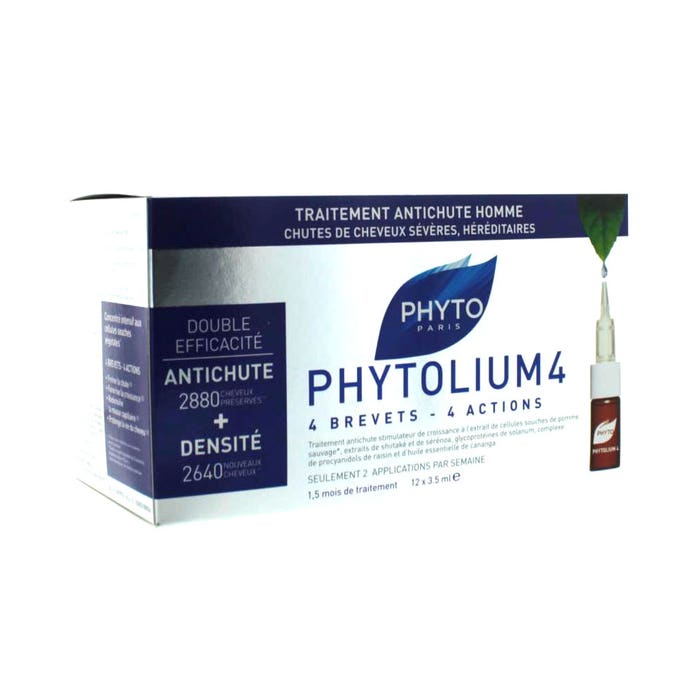 Phyto 4 Traitement Antichute Homme 12x3. 5 ml