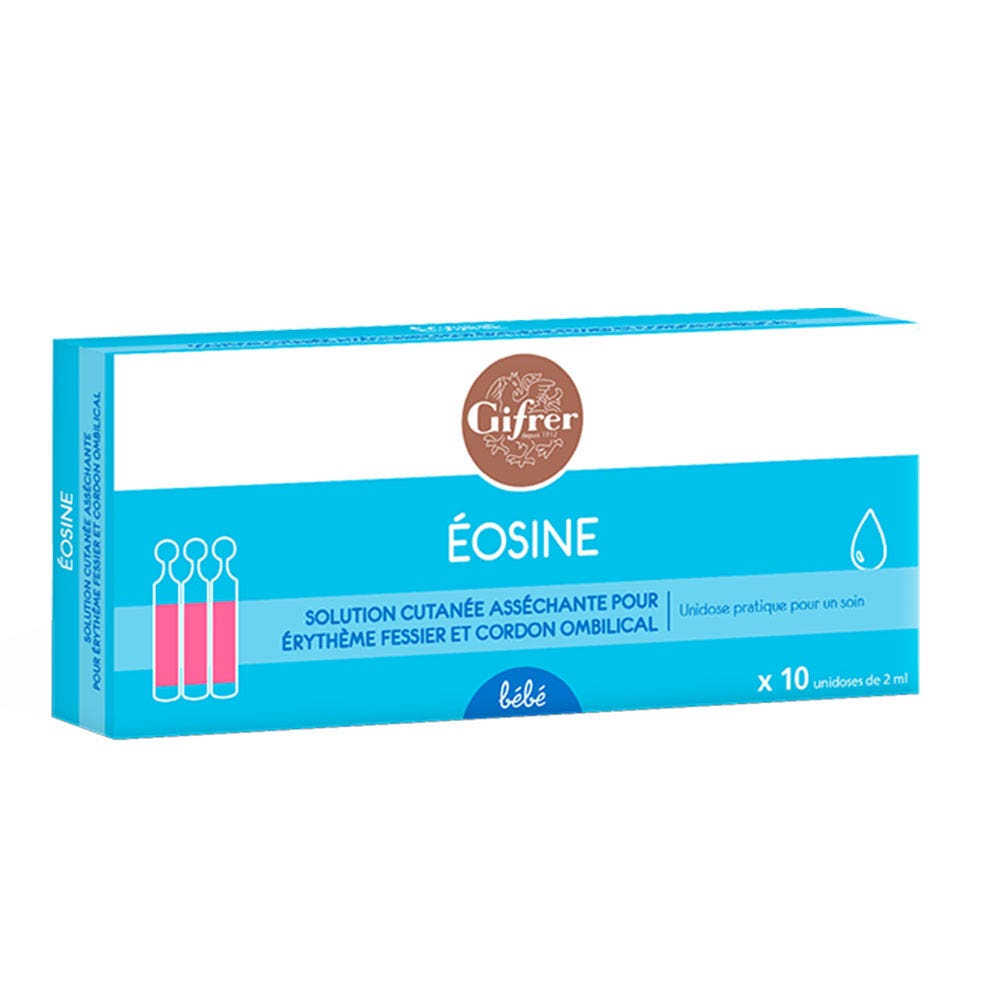 Gifrer Soluzione acquosa di eosina per l'essiccazione della pelle 10 dosi singole da 2 ml