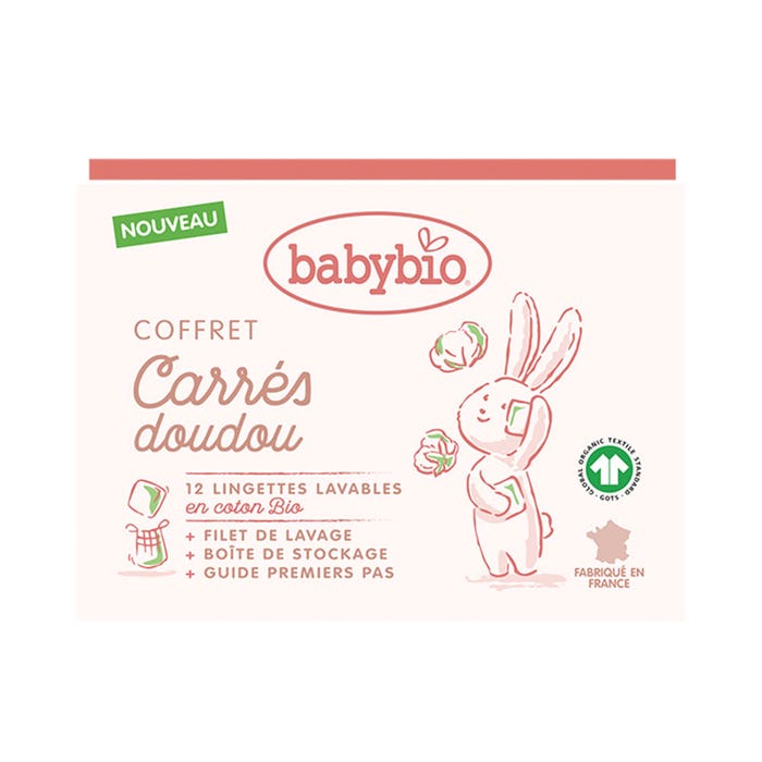 Carres Doudou Organic Set 12 Salviette + Rete di lavaggio Babybio