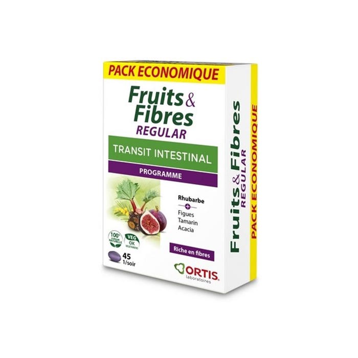 Frutta e fibre Transito intestinale regolare 45 compresse Ortis