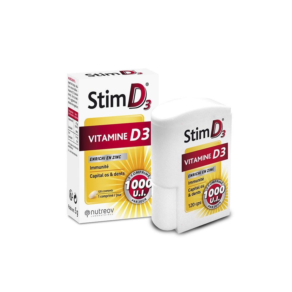 Nutreov Stim D3 Vitamina D per immunità, ossa e denti 120 compresse