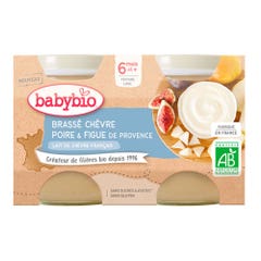 Babybio Desserts Lactés Vasetti di latte di capra francese biologico 6 mesi o più 2x130g
