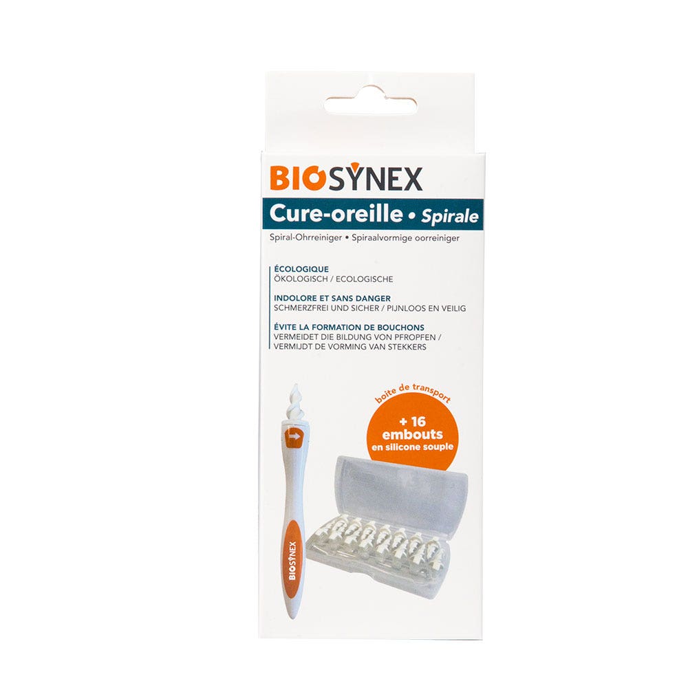Biosynex Pulisci orecchie a spirale 1 unità + 16 punte flessibili