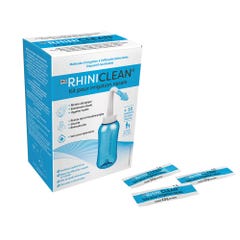 Rhiniclean Kit per l'irrigazione nasale + 10 bustine di sali incluse Doccia nasale
