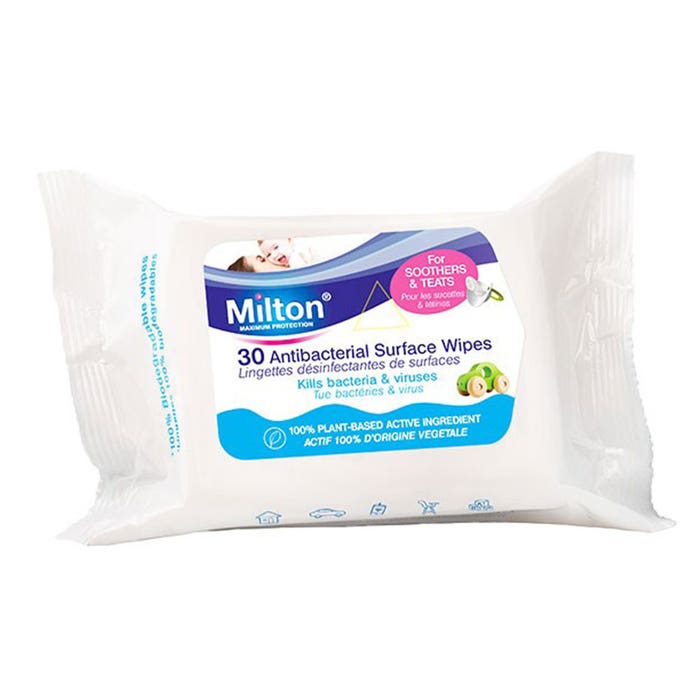Salviette biodegradabili per la disinfezione delle superfici x30 Milton