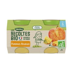 Blédina Les Recoltes Vasetti di frutta biologica Les Recoltes Da 6 mesi 2x130g