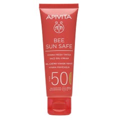 Apivita Bee Sun Safe Crema Gel Viso Colorata Hydra Fresh SPF50 50ml