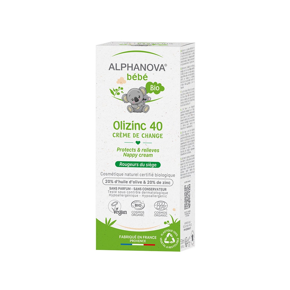 Alphanova Bébé Olizinc 40 Crema per eritemi da pannolino biologica 50ml
