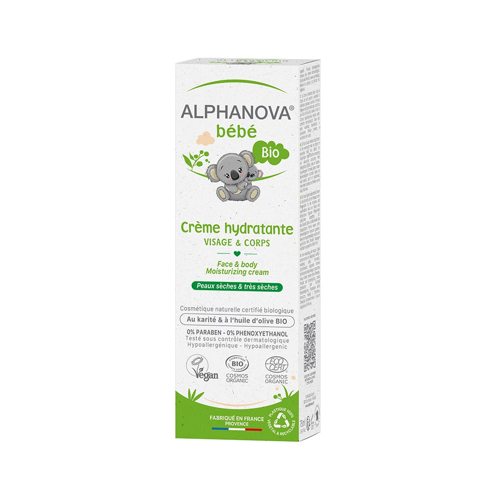 Alphanova Bébé Crema idratante biologica per viso e corpo 75ml