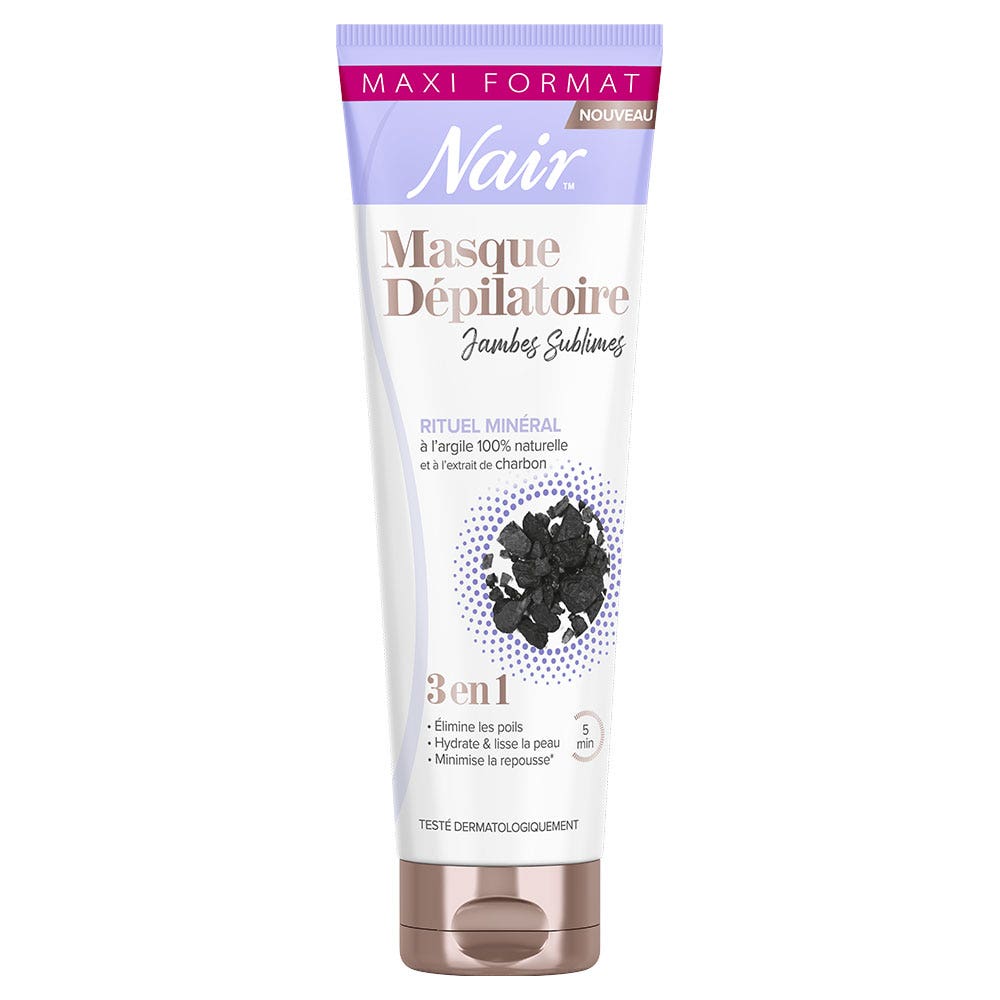 Nair Rituel Maschera minerale depilatoria con estratto di Carbone 3 in 1 Gambe sublimi 180 ml