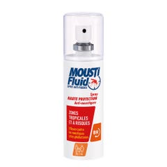 Moustifluid Spray antizanzare ad alta protezione Aree tropicali e ad alto rischio 100ml