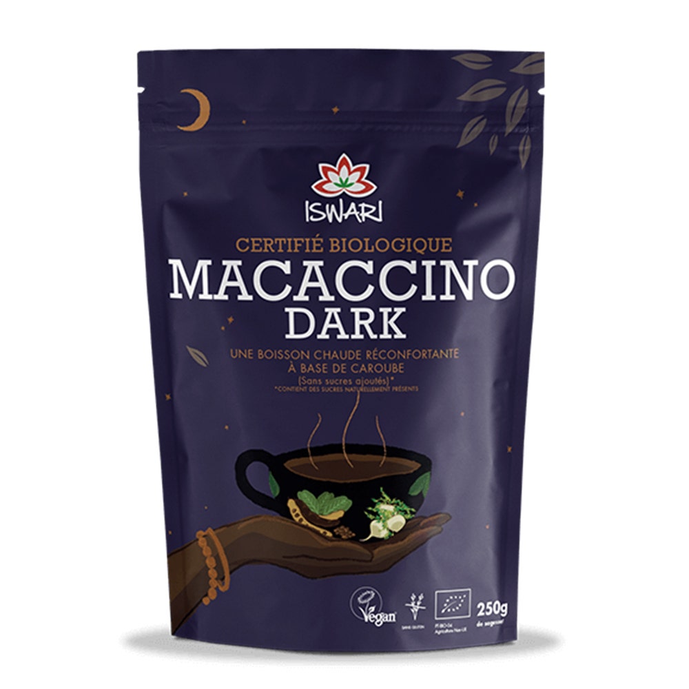 Iswari Macaccino Bio oscuro Bevande calde 250g