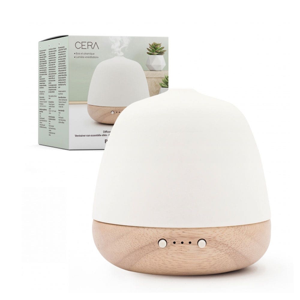 Pranarôm Céra Diffusore in legno e ceramica Con la meditazione Lumière
