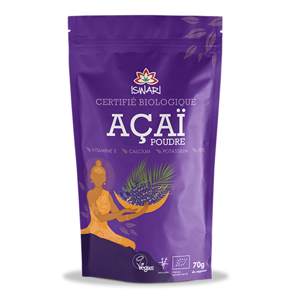 Iswari Super Aliment Pur Polvere di acai biologica 70g