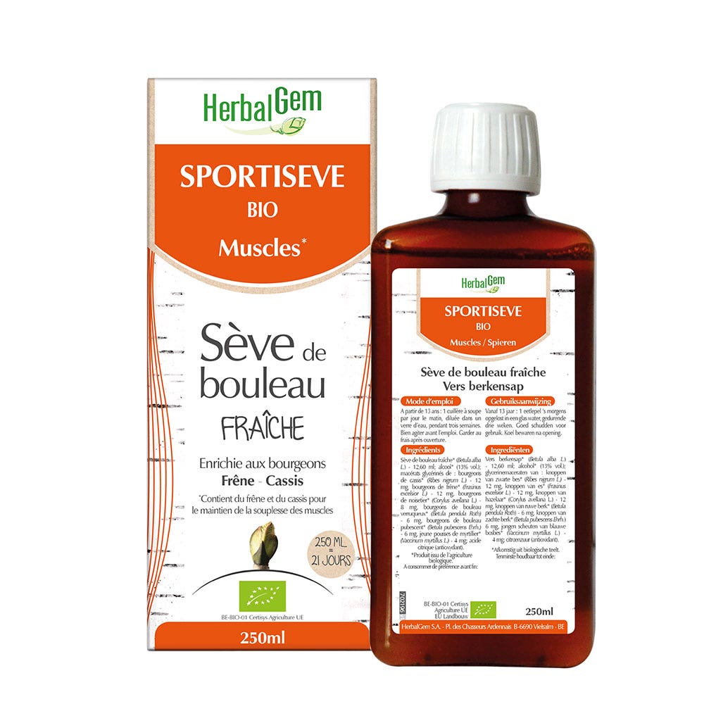 Herbalgem Linfa di Betulla Sportiseve Bio Muscoli 250ml