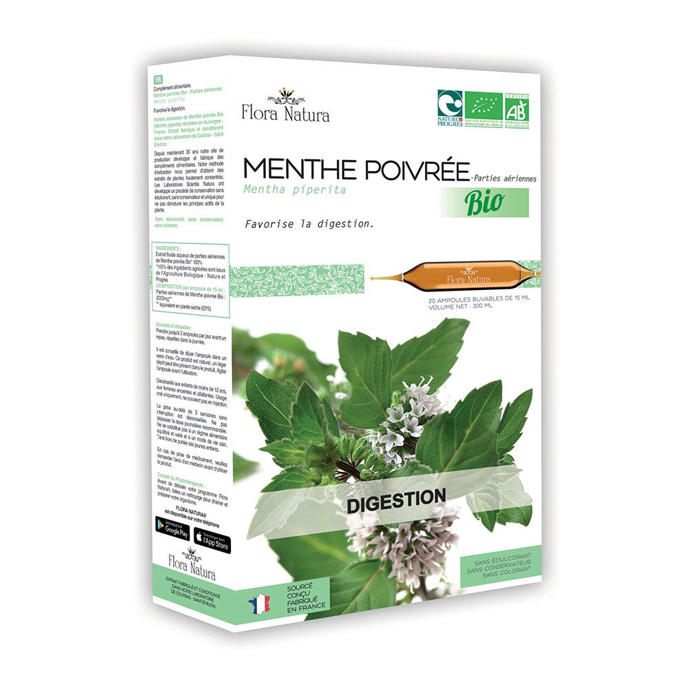 Flora Natura Menta piperita biologica Digestione 20 fiale