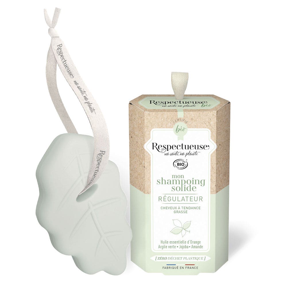 Respectueuse Shampoo solido regolatore biologico Profumo naturale di arancia 75g