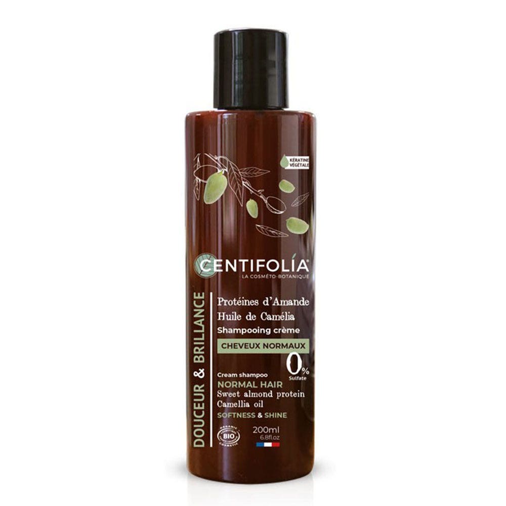 Centifolia Shampoo Crema per capelli normali con proteine di mandorla dolce e camelia 200 ml
