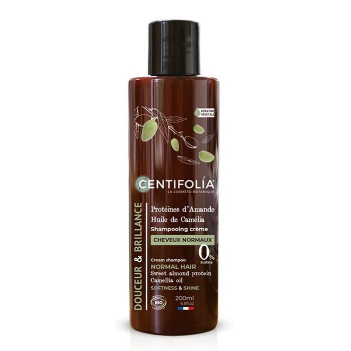 Shampoo cremoso per capelli normali Proteine di Mandorla dolce / Camelia 200 ml Shampooings Centifolia