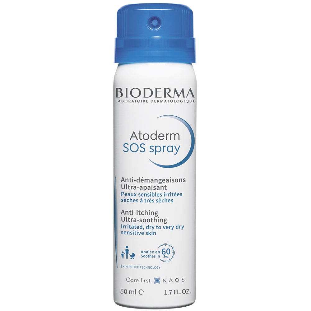 Bioderma Sos Spray Anti-prurito Lenitivo Peaux atopiques 50ml