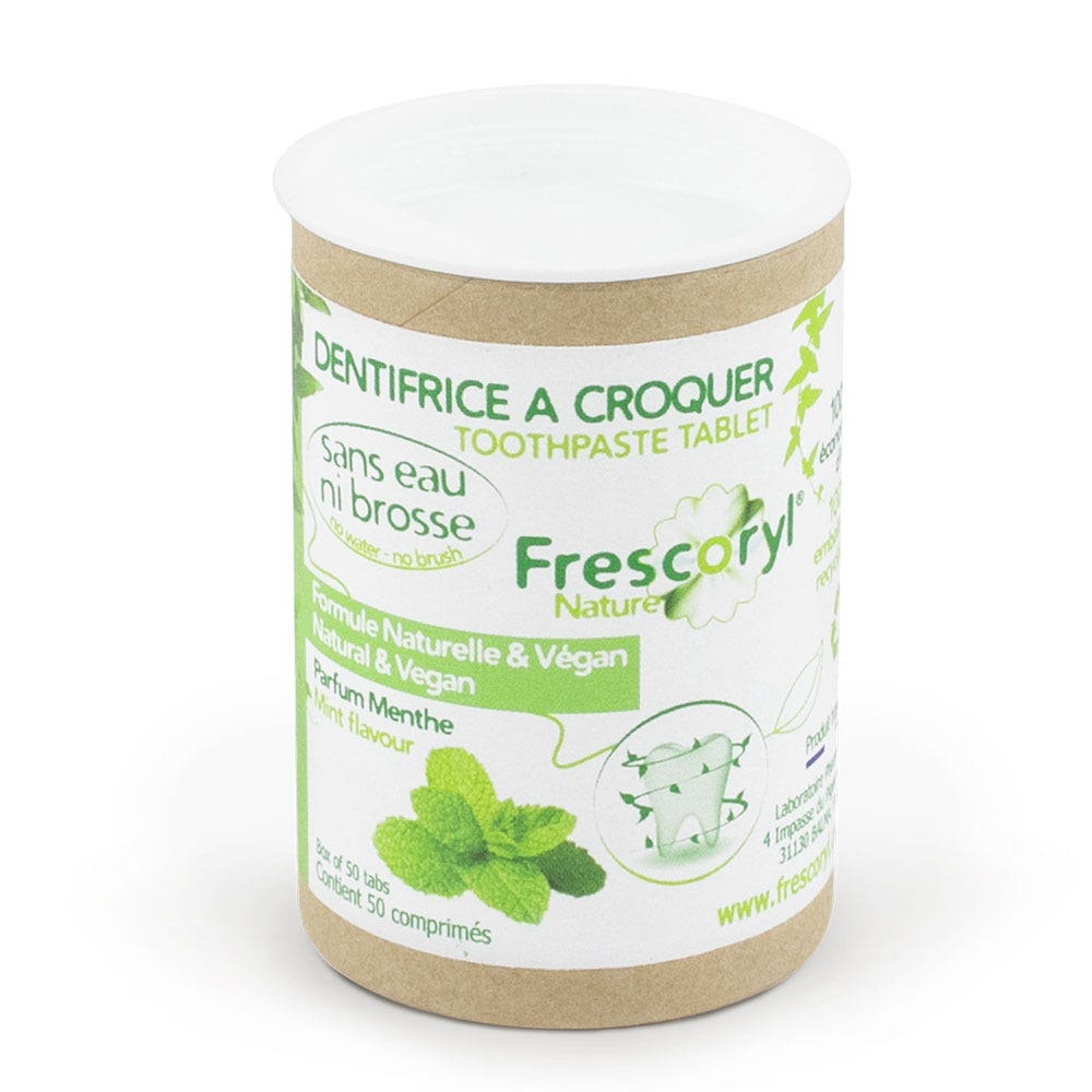 Frescoryl Dentifricio masticabile Profumo di menta 50 compresse