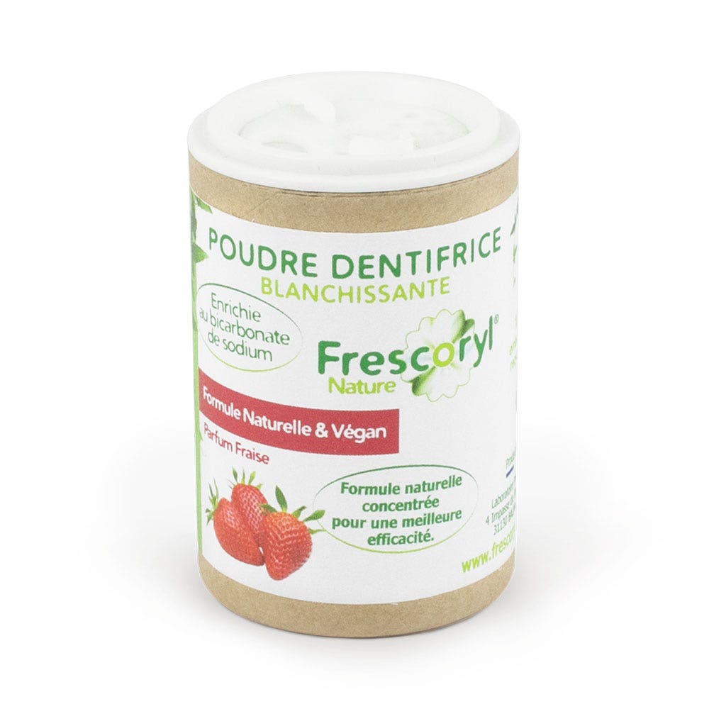 Frescoryl Polvere sbiancante per Dentifricio Profumo di fragola 40g