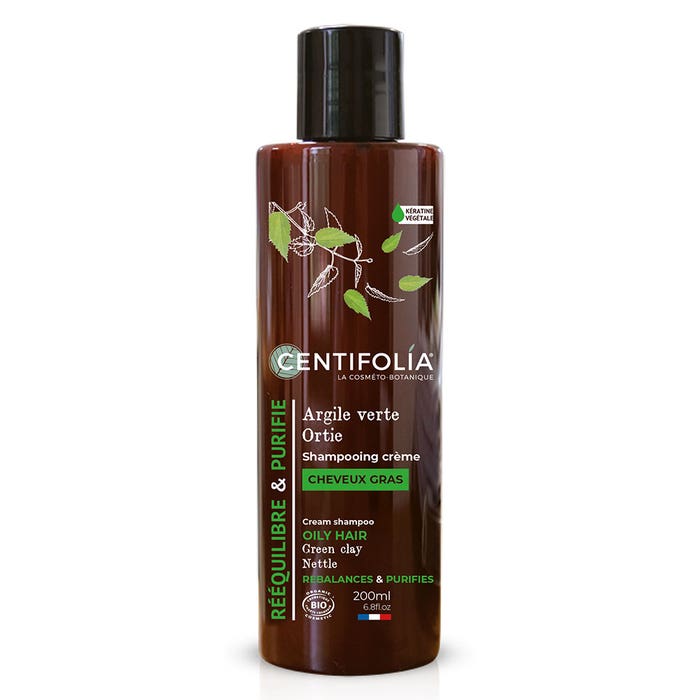 Shampoo a Crema per Capelli Grassi Ortica / Argilla Verde 200 ml Shampooings Centifolia