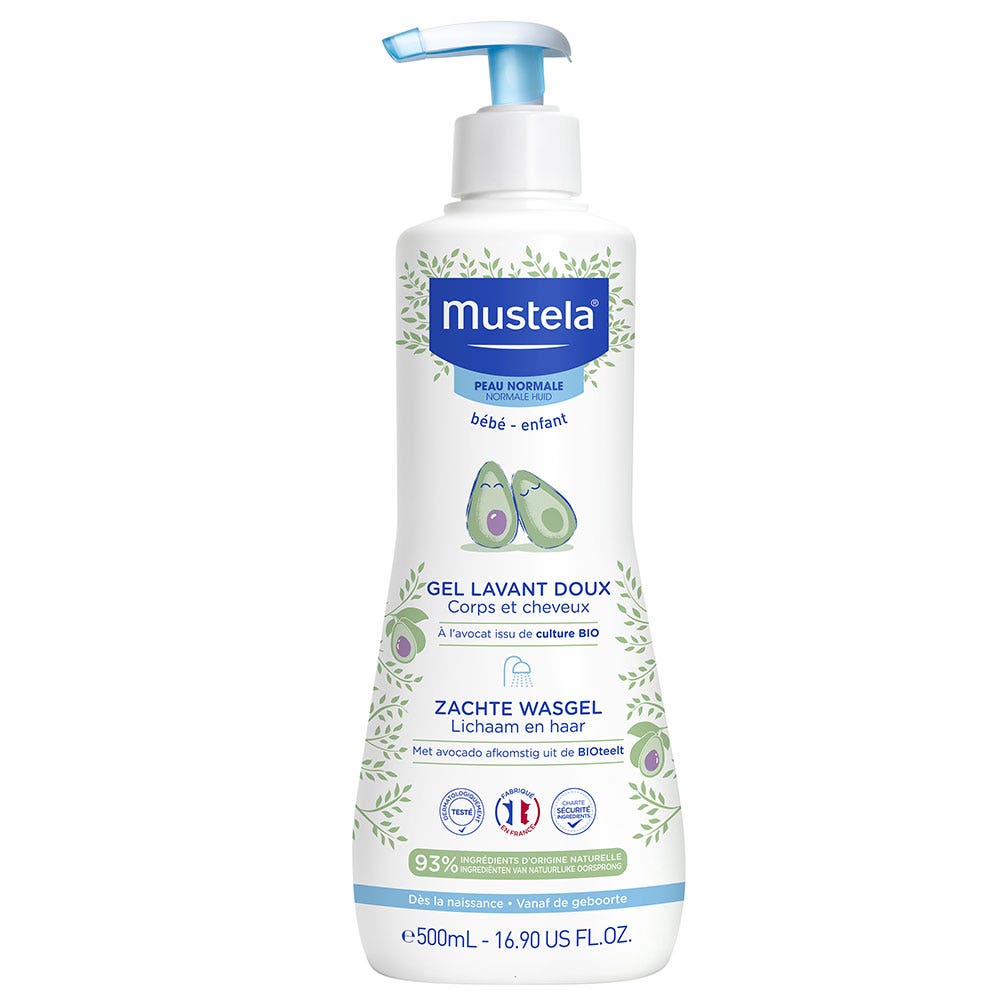 Mustela Gel Detergente Delicato Corpo e Capelli Pelli Normali 500ml