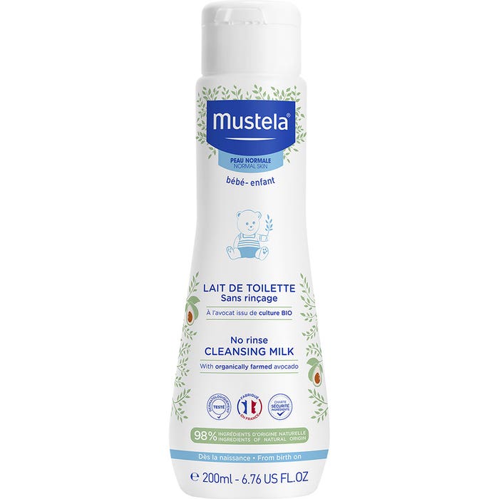 Latte detergente senza risciacquo Pelle normale 200 ml Mustela