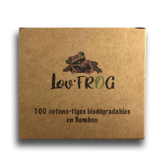 Cotone Steli di bambù Scatola da 100 pezzi Lov'Frog