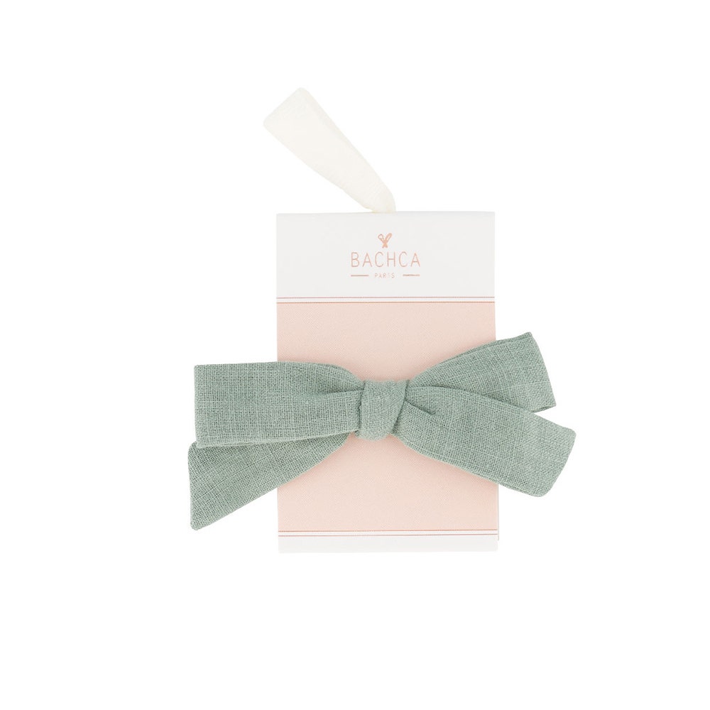 Bachca Fermaglio per capelli in coccodrillo con fiocco grigio-verde