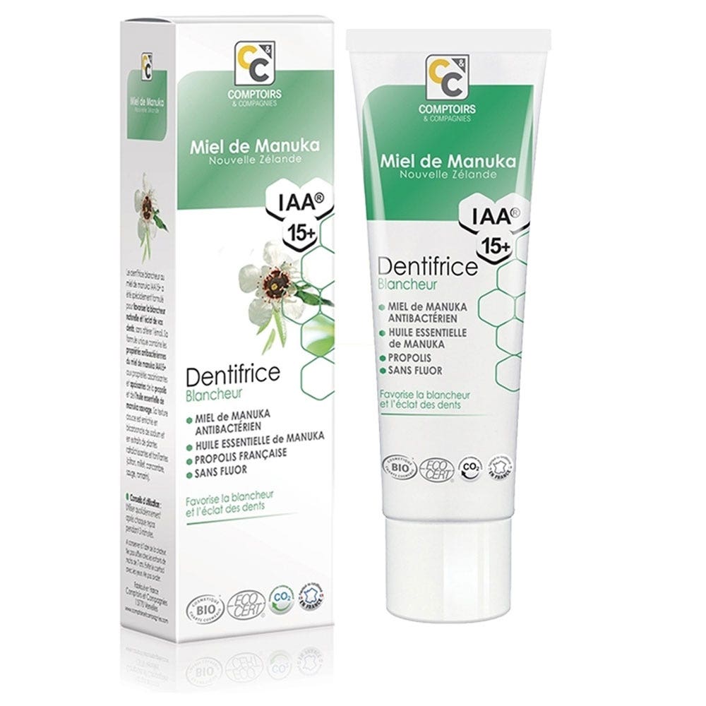 Comptoirs Et Compagnies Dentifricio biologico sbiancante al miele di Manuka 75ml