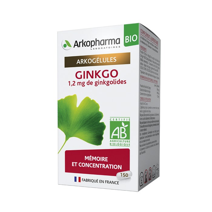 Arkopharma Arkogélules Memoria e Concentrazione Ginkgo Bio 150 Capsule