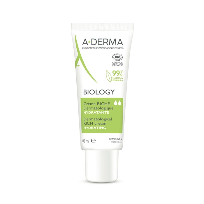 A-Derma Biology Crema dermatologica ricca di idratazione biologica 40 ml