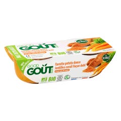 Good Gout Petits Plats Bebe Bio Carota patata dolce lenticchie di corallo Stile Dahl Da 10 mesi 2x190g