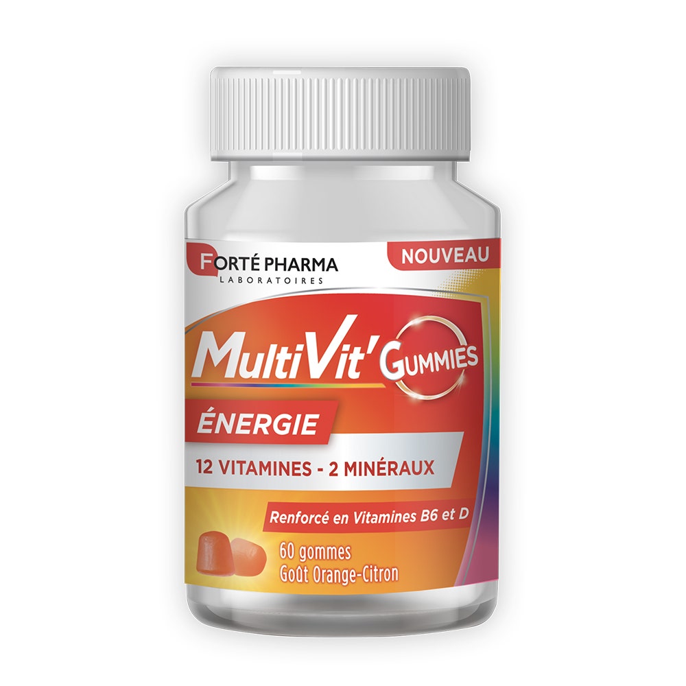 Forté Pharma MultiVit'4G Caramelle gommose multivitaminico e minerali 60 gomme da masticare