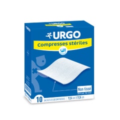 Urgo Compresse sterili in tessuto non tessuto 7,5x7,5 cm Scatola da 10