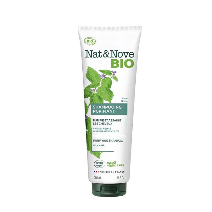 shampoo purificante Bio 250ml capelli grassi o che regrediscono rapidamente NAT&NOVE BIO