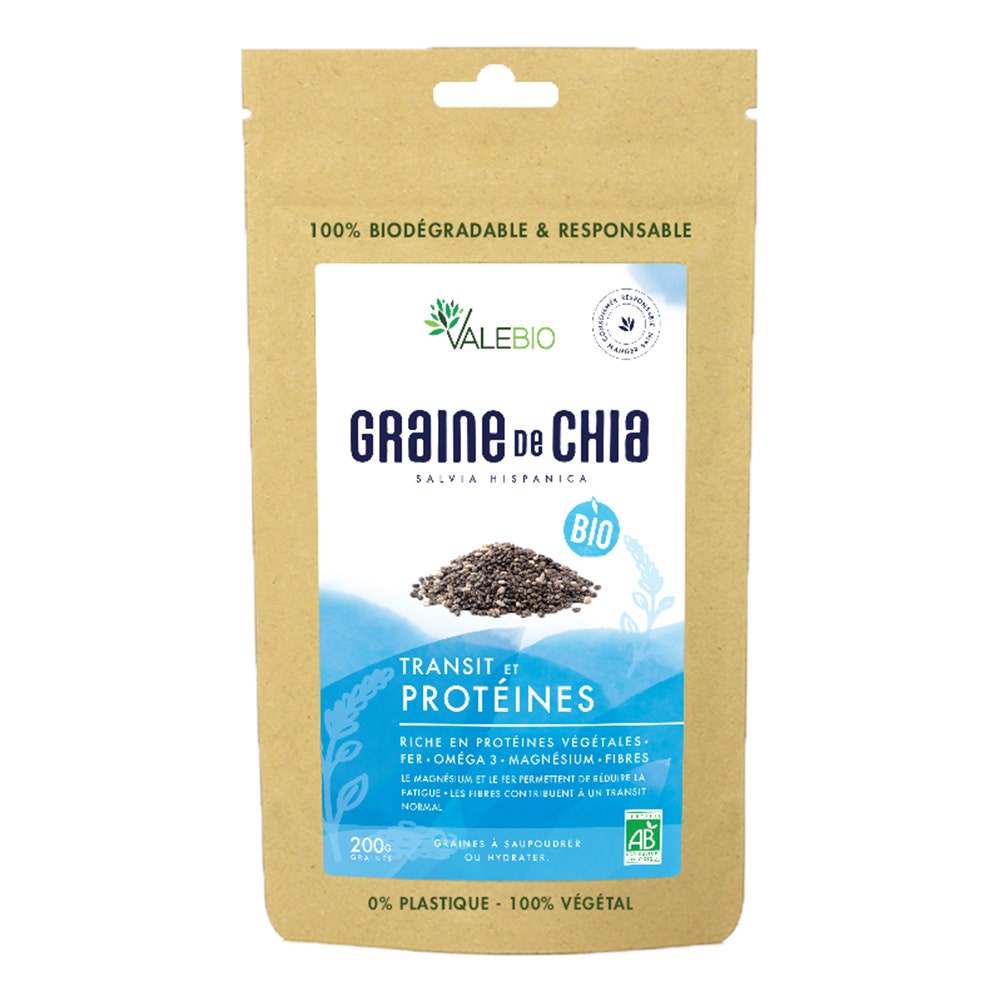Valebio Semi di chia biologici Super Food 200g