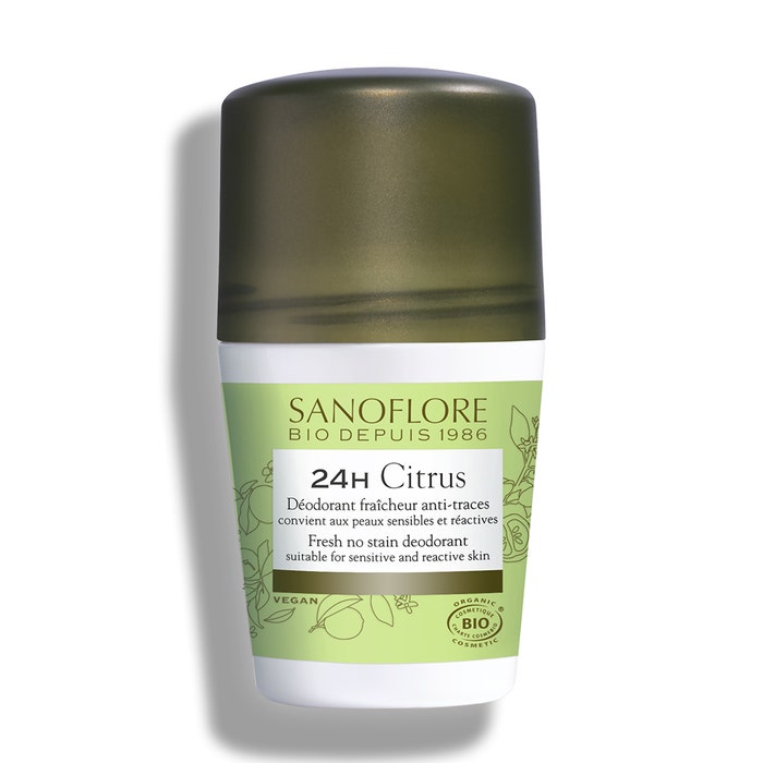 Roll-on efficace 24 ore al Limone - certificato biologico 50ml Deodorants Sanoflore