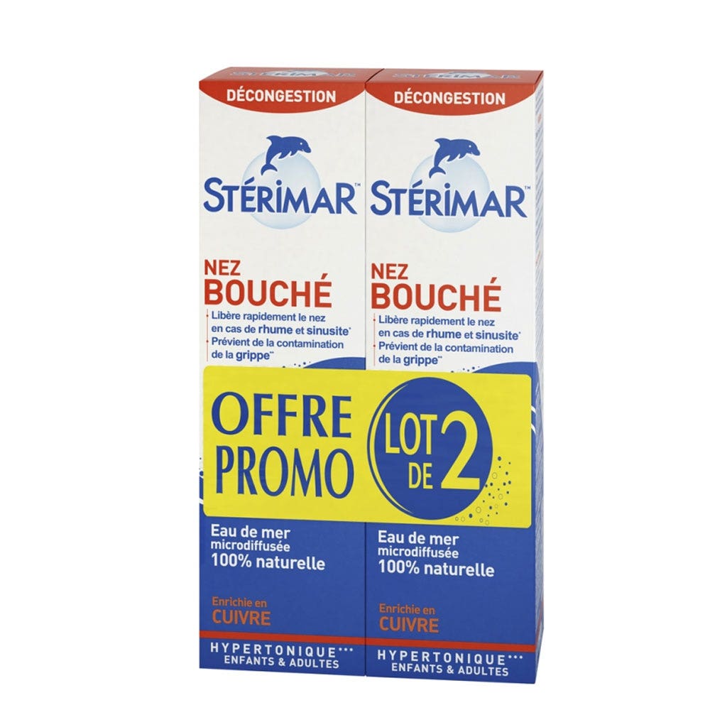 Sterimar Spray naso chiuso ipertonico dai 3 anni 2x100ml